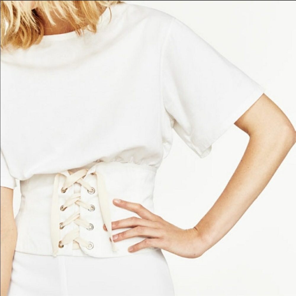 Zara corset T-shirt NWOT